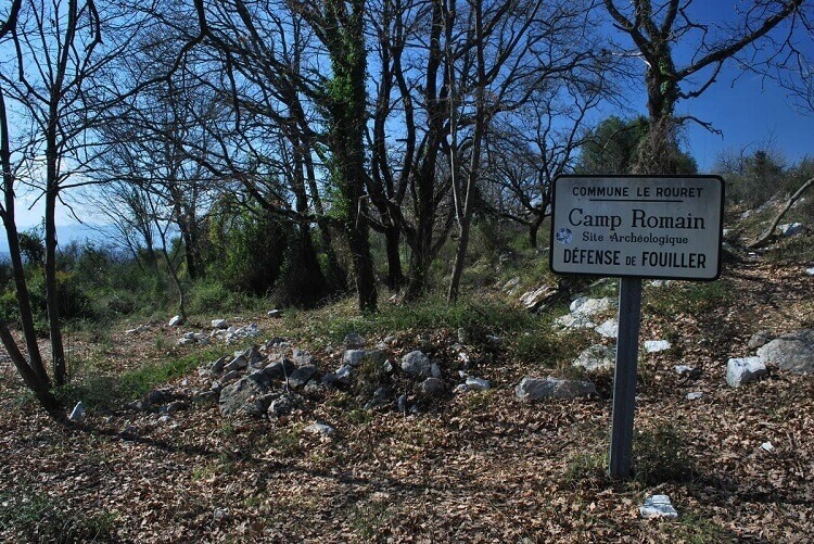 Camp romain, site archéologique sur la commune du Rouret