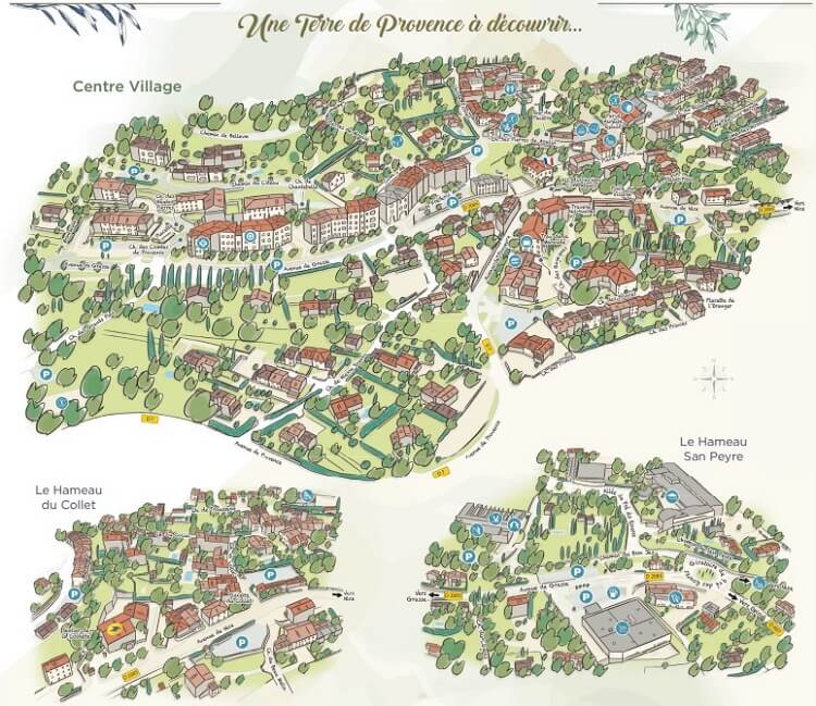 Plan du village du Rouret